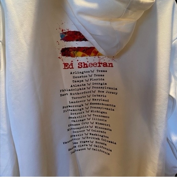 Ed Sheeran concert hoodie - Equals splatter white - Picture 3 of 5